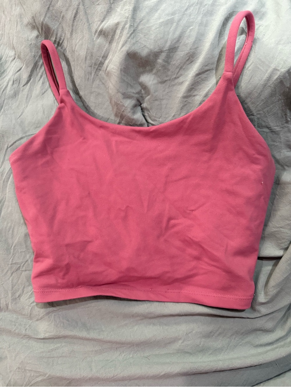 Amazon Women's Pink Cropped Tank Top - Brand Unspecified